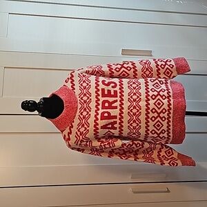 Ski Nordic Christmas Xmas holiday crewneck sweater XS NWOT APRES.